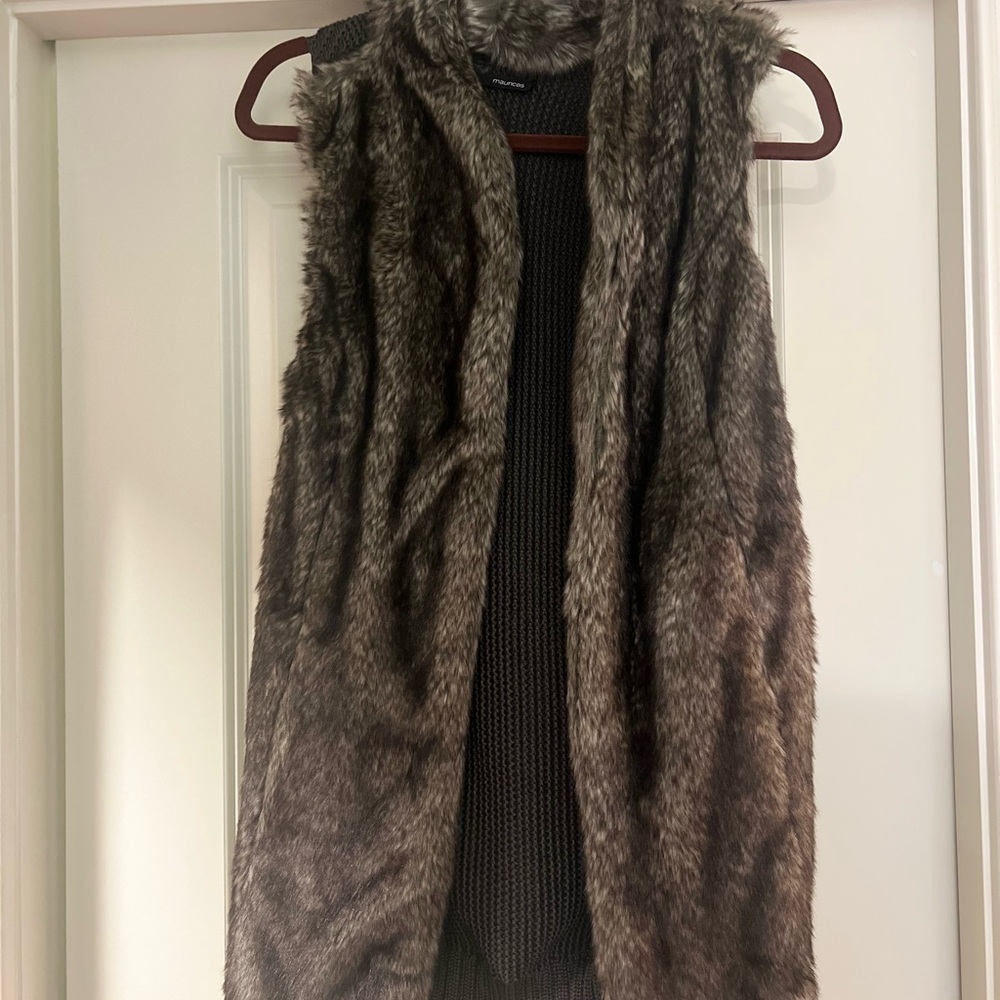 Maurices Faux Fur Vest - Brown